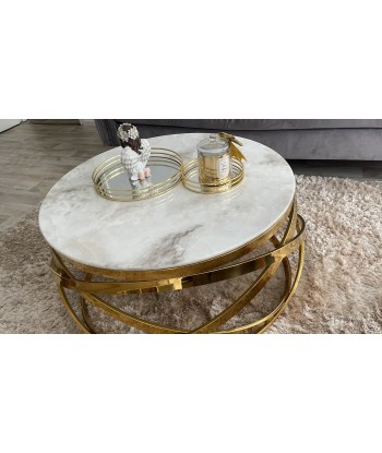 Table basse Bagatelle Or Marbre Blanc Comparez et commandez 