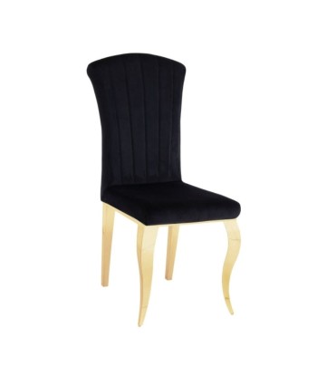 Chaise Nansouty Or velours Noir en ligne