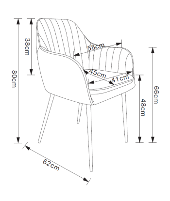 Chaise Kanvas Or velours Moka Faites des économies