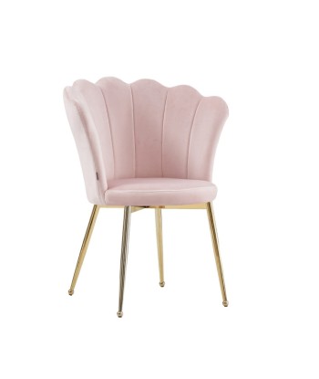 Chaise Quinconce Or velours rose livraison et retour toujours gratuits