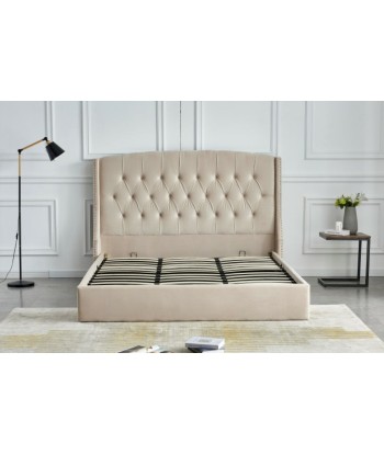 Lit coffre Sultan velours Beige meilleur choix