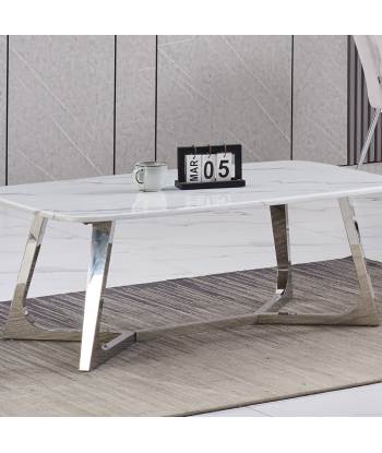 Table basse Chartrons Argent marbre blanc sélection de produits