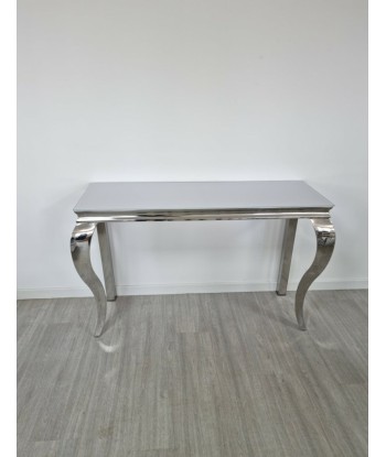 Console Nansouty Argent Verre blanc 120 cm une grave pollution 