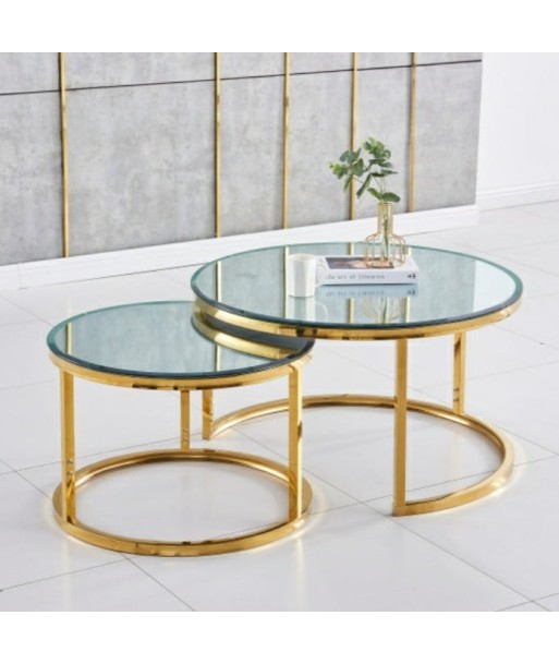 Tables gigognes Capucine Or Miroir pas cher 