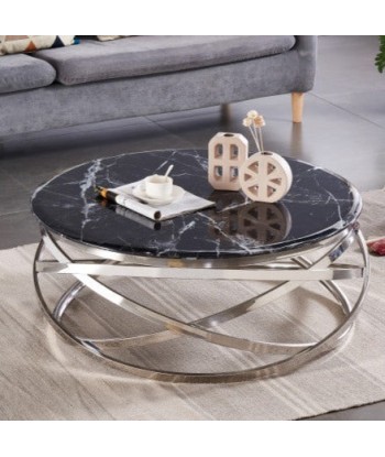 Table basse Bagatelle Argent Marbre Noir Le MVP de beaucoup