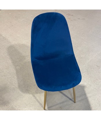 Chaise Victoire Or velours Bleu de la marque