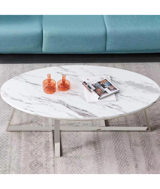 Table basse Dijeaux Argent Marbre Blanc hantent personnes