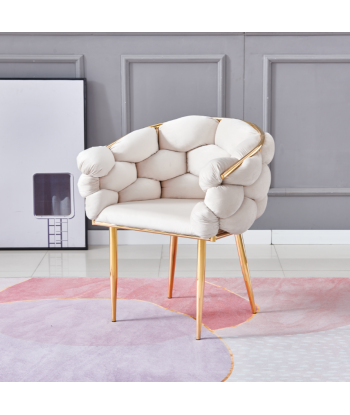 Chaise Ballon Or velours Beige 2 - 3 jours ouvrés.