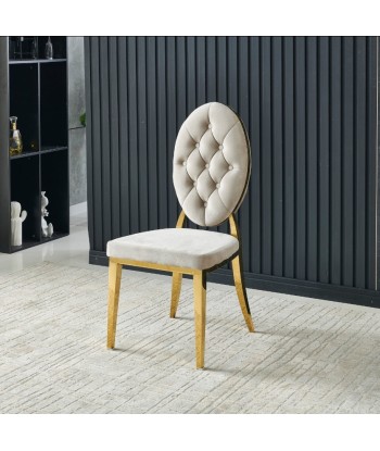 Chaise Ova Or velours taupe Venez découvrir notre 