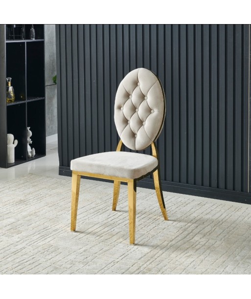 Chaise Ova Or velours taupe Venez découvrir notre 