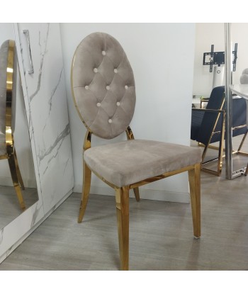 Chaise Ova Or velours taupe Venez découvrir notre 