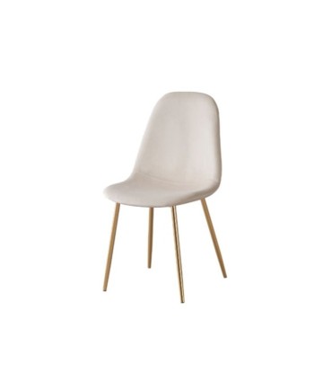 Chaise Victoire Or velours beige solde