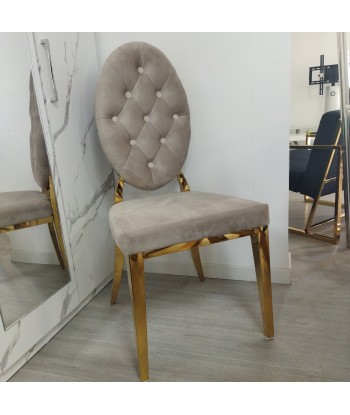 Chaise Ova Or velours taupe Venez découvrir notre 