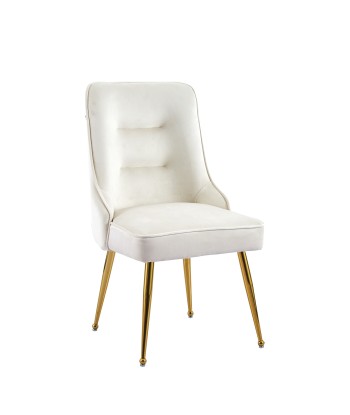 Chaise Zip Or velours beige pas cher 