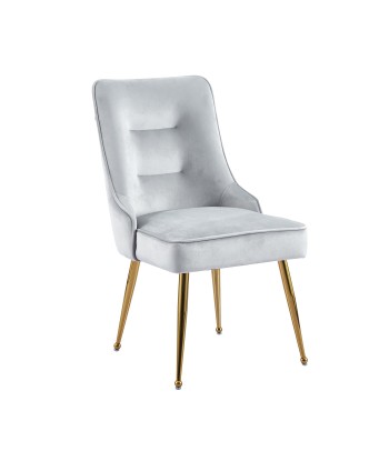 Chaise Zip Or velours gris Venez découvrir notre 