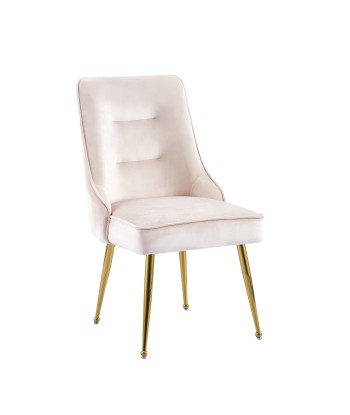 Chaise Zip Or velours rose En savoir plus