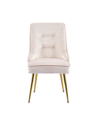 Chaise Zip Or velours rose En savoir plus