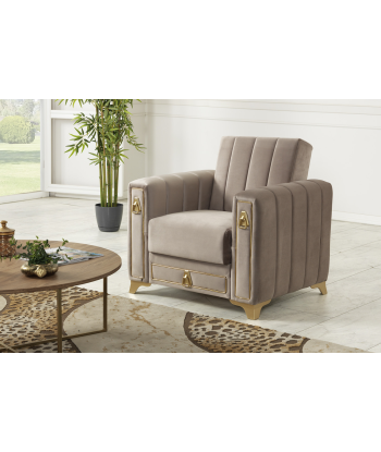 Salon complet Canapé convertible Oran Beige l'achat 