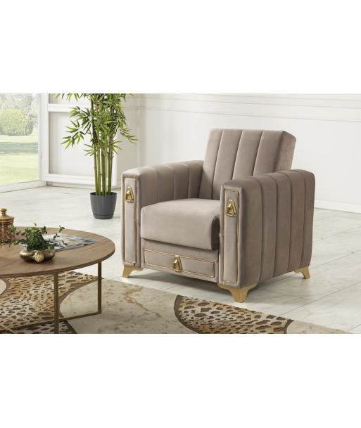 Salon complet Canapé convertible Oran Beige l'achat 