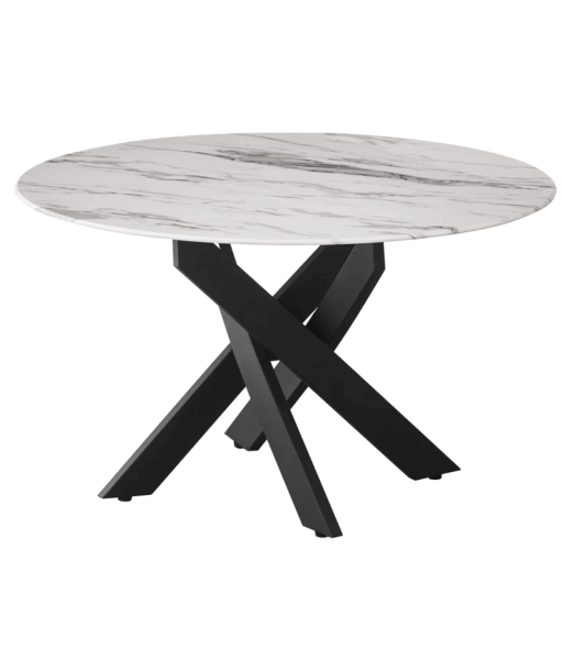 Table basse Victoire Black Metal Marbre blanc Venez acheter