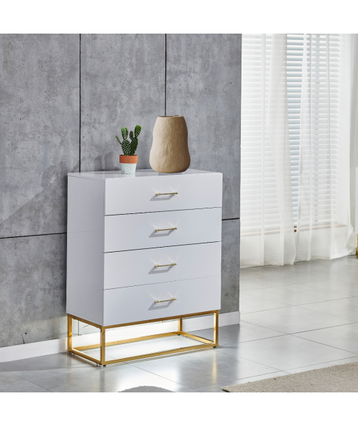 Commode Alya laque Blanc pieds dore votre