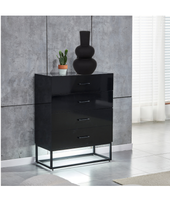 Commode Alya laque Noir pieds noir le concept de la Pate a emporter 