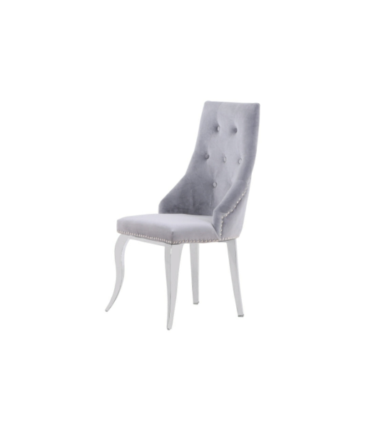 Chaise Anneau Argent velours Gris de la marque