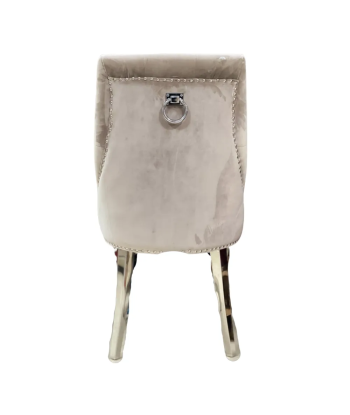 Chaise Anneau Argent velours Moka pas cher chine