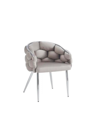 Chaise Ballon Argent velours Taupe Comparez et commandez 