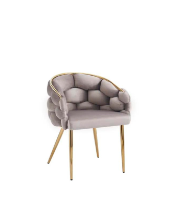 Chaise Ballon Or velours Taupe l'évolution des habitudes 