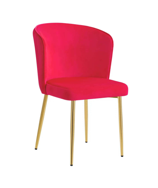 Chaise Diana Or velours Fushia pas cher chine