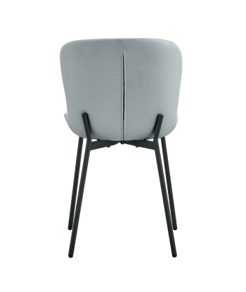 Chaise Elen Noir velours Gris l'achat 