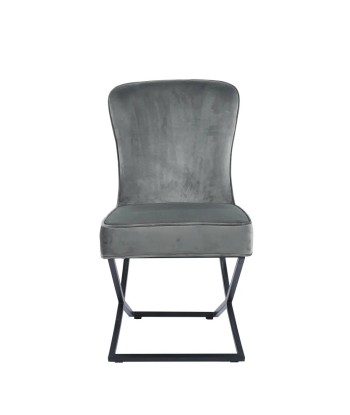 Chaise Gabrielle Noir velours Anthracite du meilleur 