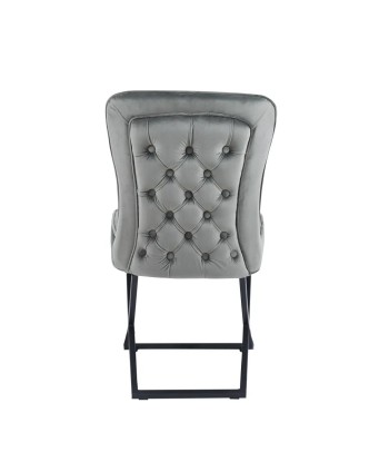 Chaise Gabrielle Noir velours Anthracite du meilleur 