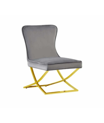 Chaise Gabrielle Or velours Anthracite Le MVP de beaucoup