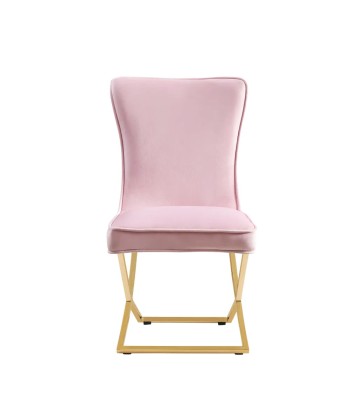 Chaise Gabrielle Or velours Rose pale Comparez et commandez 