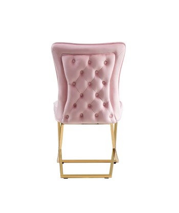 Chaise Gabrielle Or velours Rose pale Comparez et commandez 