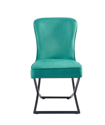 Chaise Gabrielle Noir velours Vert sapin shop