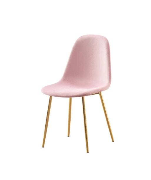 Chaise Maya Or velours Rose pale Amélioration de cerveau avec