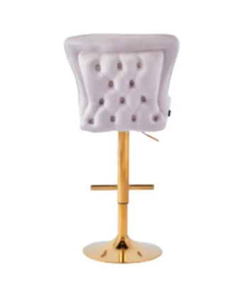 Tabouret de bar Gabrielle Or velours beige Les magasins à Paris et en Île-de-France