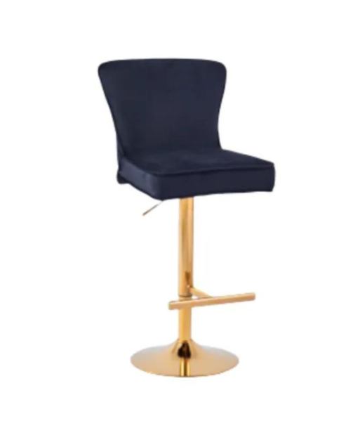 Tabouret de bar Gabrielle Or velours noir online