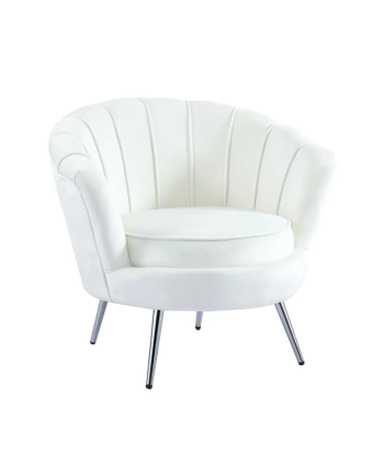 Fauteuil Quinconce Argent velours Ecru Par le système avancé 