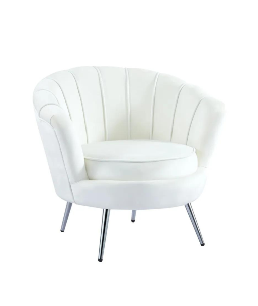 Fauteuil Quinconce Argent velours Ecru Par le système avancé 