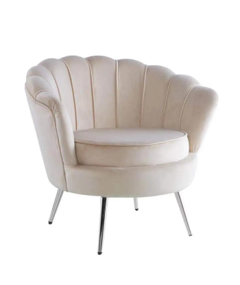 Fauteuil Quinconce Argent velours Moka Découvrez la collection