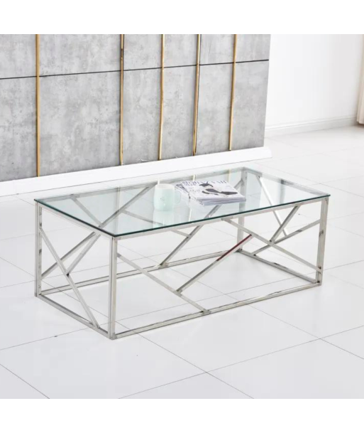 Table basse Comédie Argent Transparent de pas cher