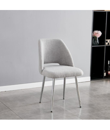 Chaise Tivoli Argent Laine Gris pas chere