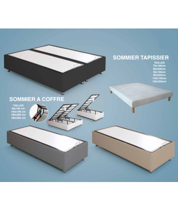 Sommier Coffre de lit velours beige le concept de la Pate a emporter 