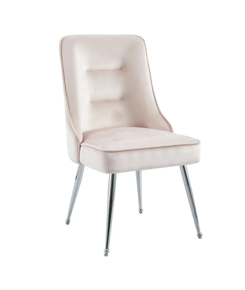 Chaise Zip Chrome velours rose pour bénéficier 