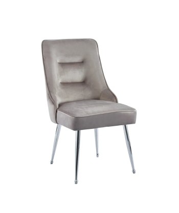 Chaise Zip Chrome velours moka ou a consommer sur place