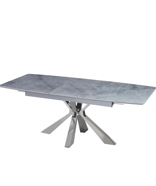 Table à manger extensible Bianca argent céramique marbre gris livraison et retour toujours gratuits